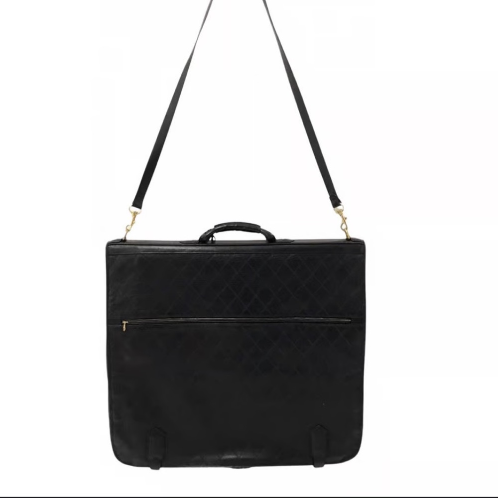 $10K CHANEL LEATHER TRAVEL GARMENT - RARE COLLECTOR VINTAGE - Picture 3 of 16